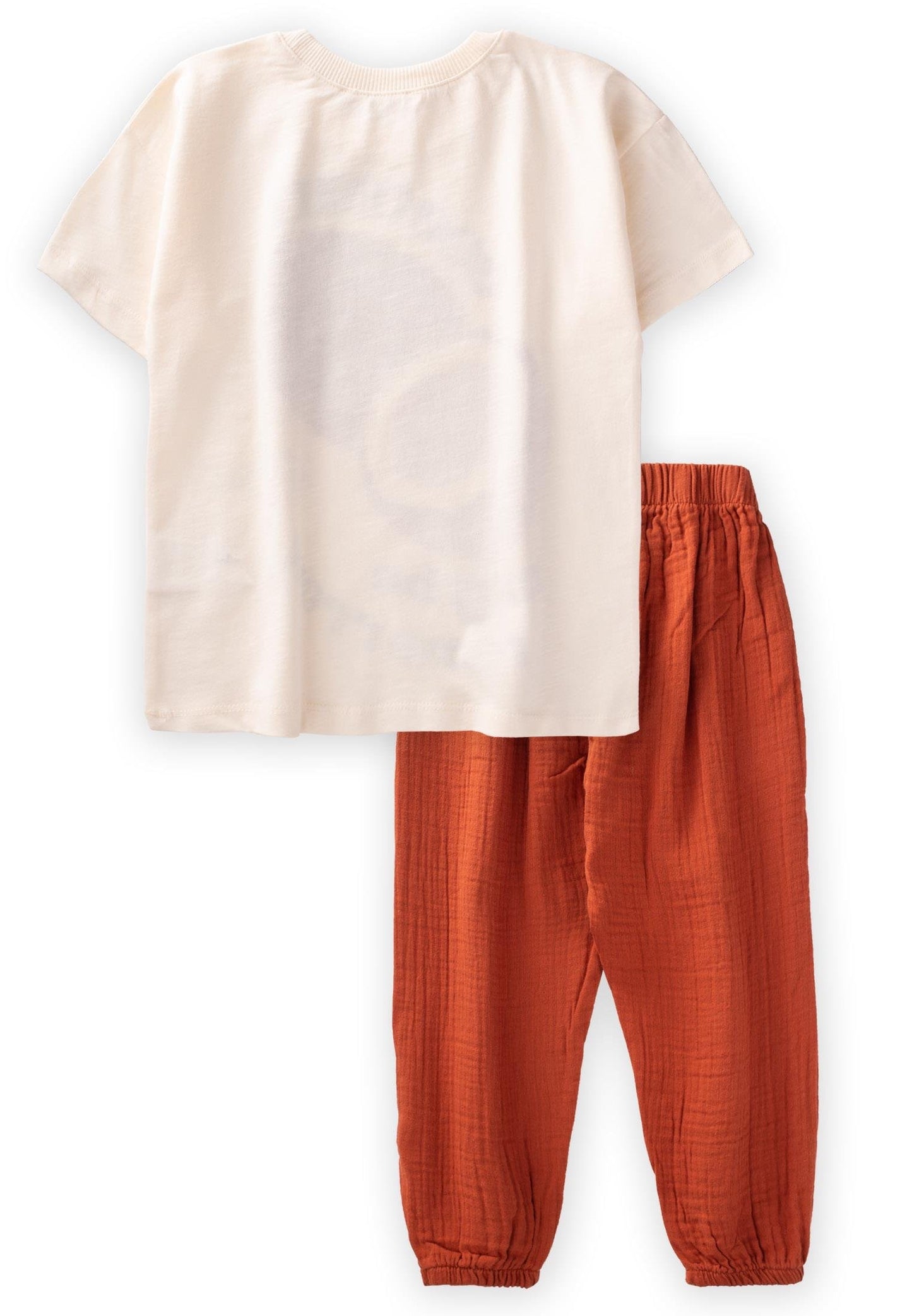 Printed Cotton Top Muslin Pants Set 3-10 years
