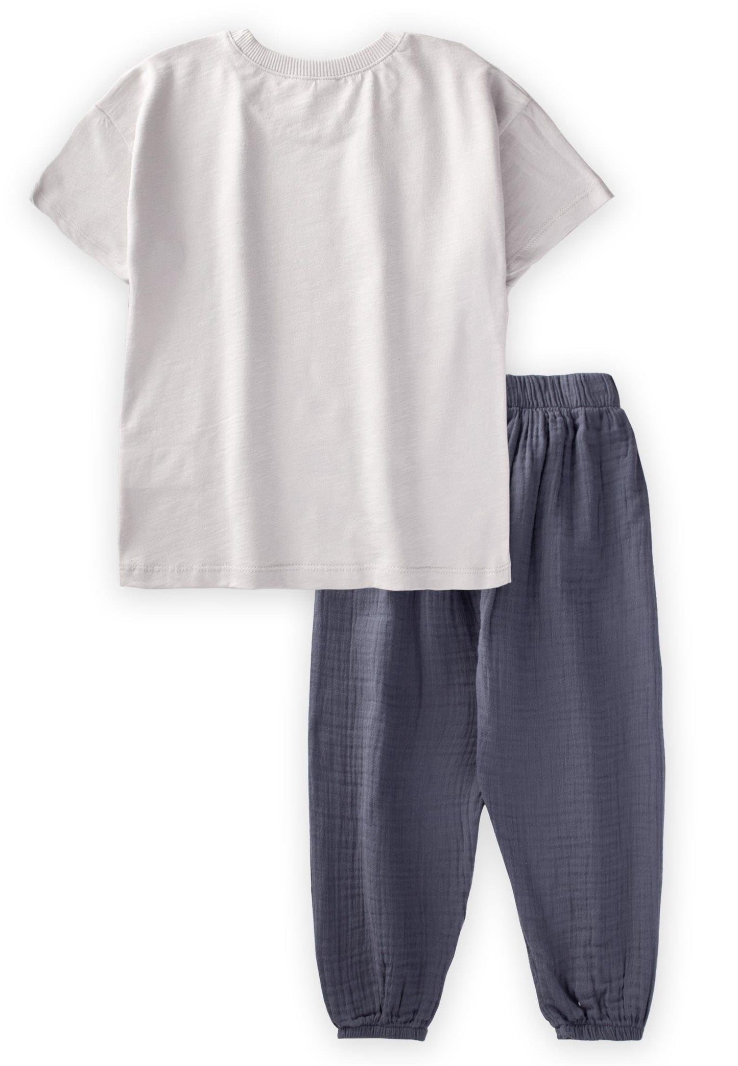 Printed Cotton Top Muslin Pants Set 2-10 years